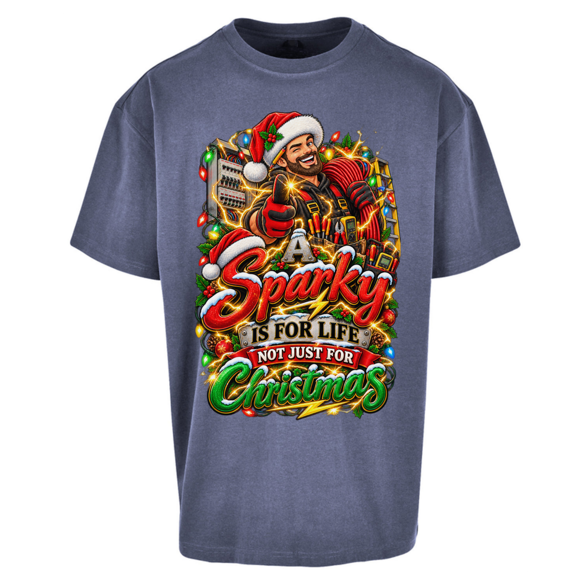 Sparky Christmas Oversized T-Shirt