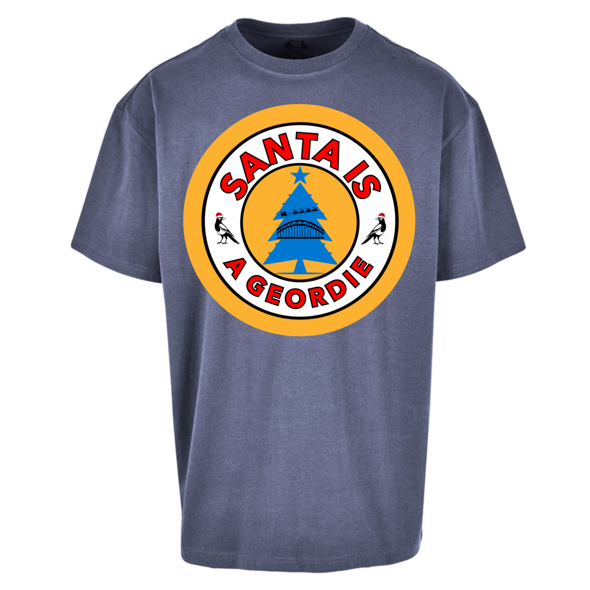 Geordie Santa  Christmas Oversized T-Shirt