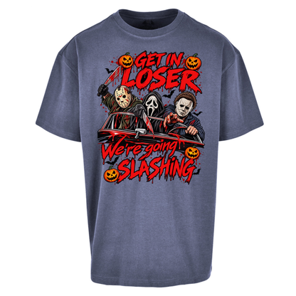 Retro Horror Movie Halloween Slasher Villains Oversized T-Shirt