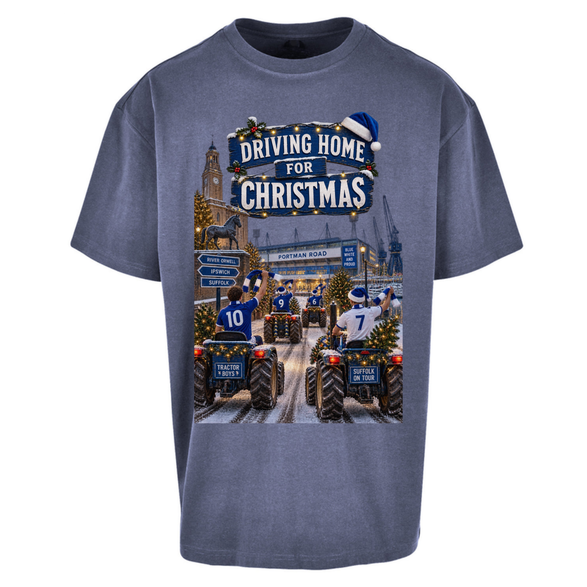 Ipswich Town Christmas Oversized T-Shirt