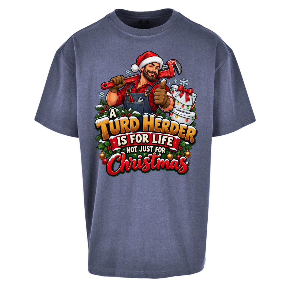 Plumbing Christmas Oversized T-Shirt