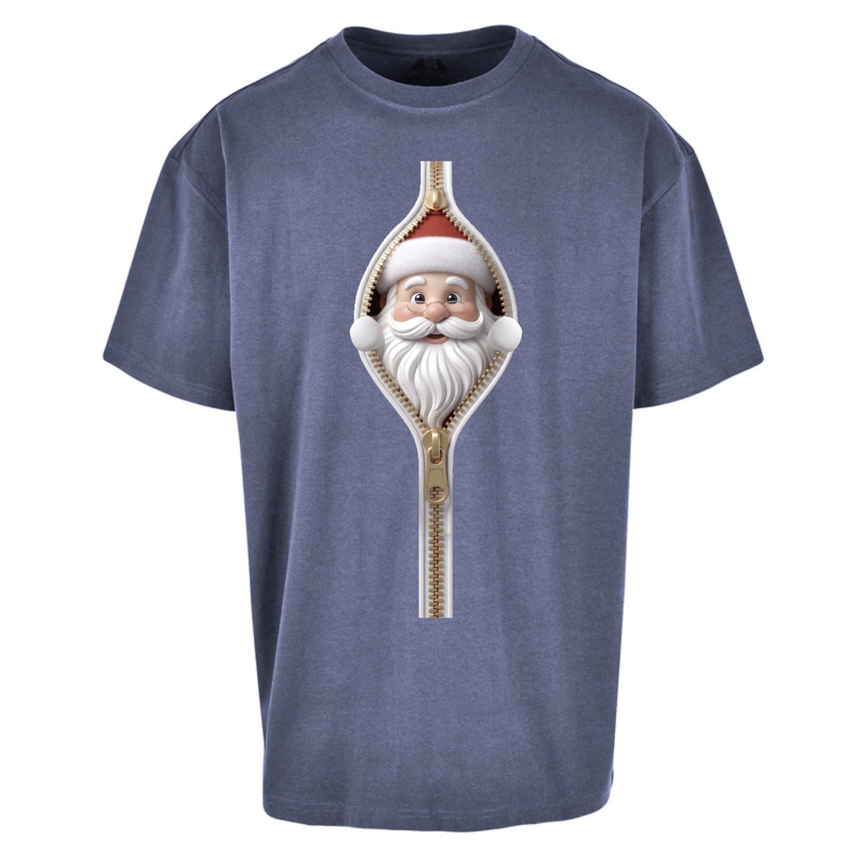 Santa Face Novelty Oversized T-Shirt
