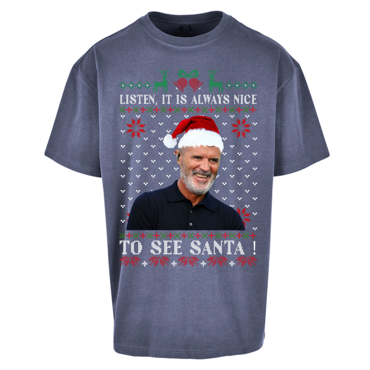 Roy Keane Christmas Oversized T-Shirt