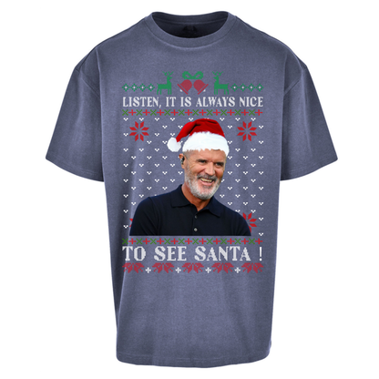 Roy Keane Christmas Oversized T-Shirt