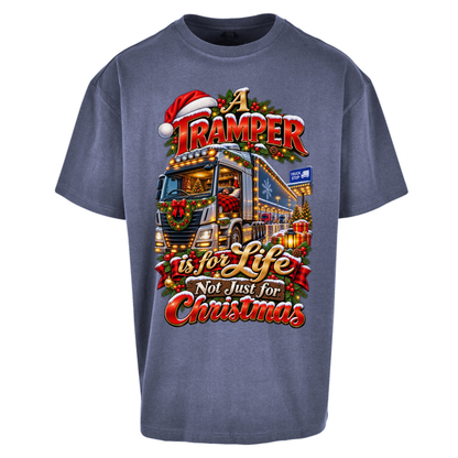Trucker Christmas Oversized T-Shirt