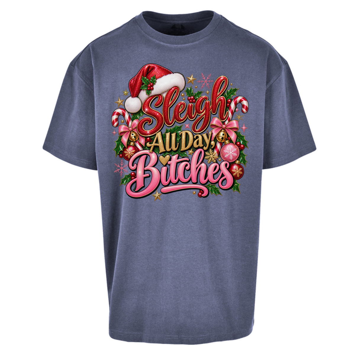 Womens Christmas Oversized T-Shirt
