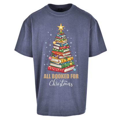 Book Tree Christmas Oversized T-Shirt