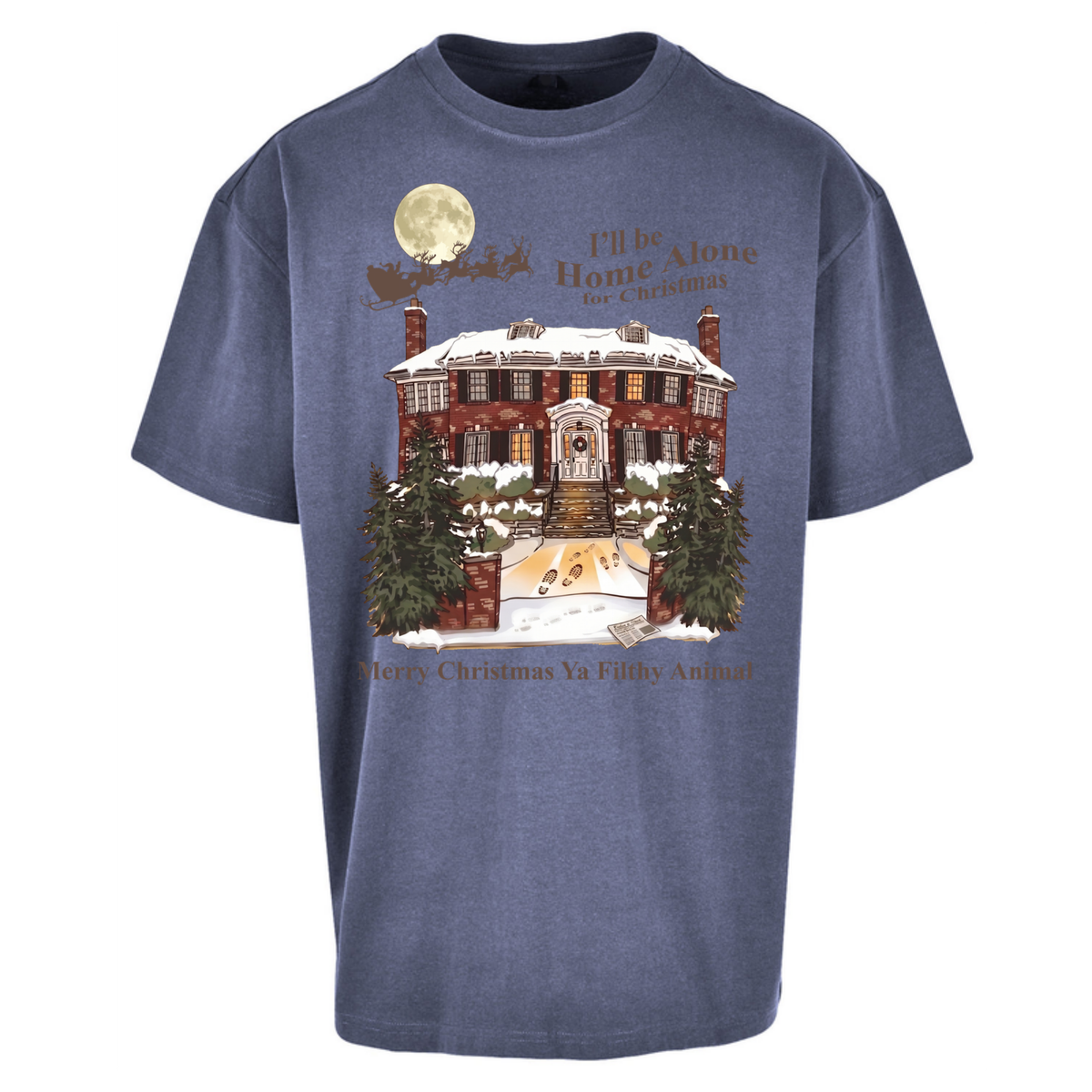 Home Alone Festive Christmas Oversized T-Shirt