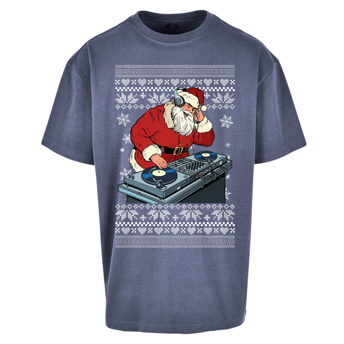 DJ Santa Christmas Oversized T-Shirt