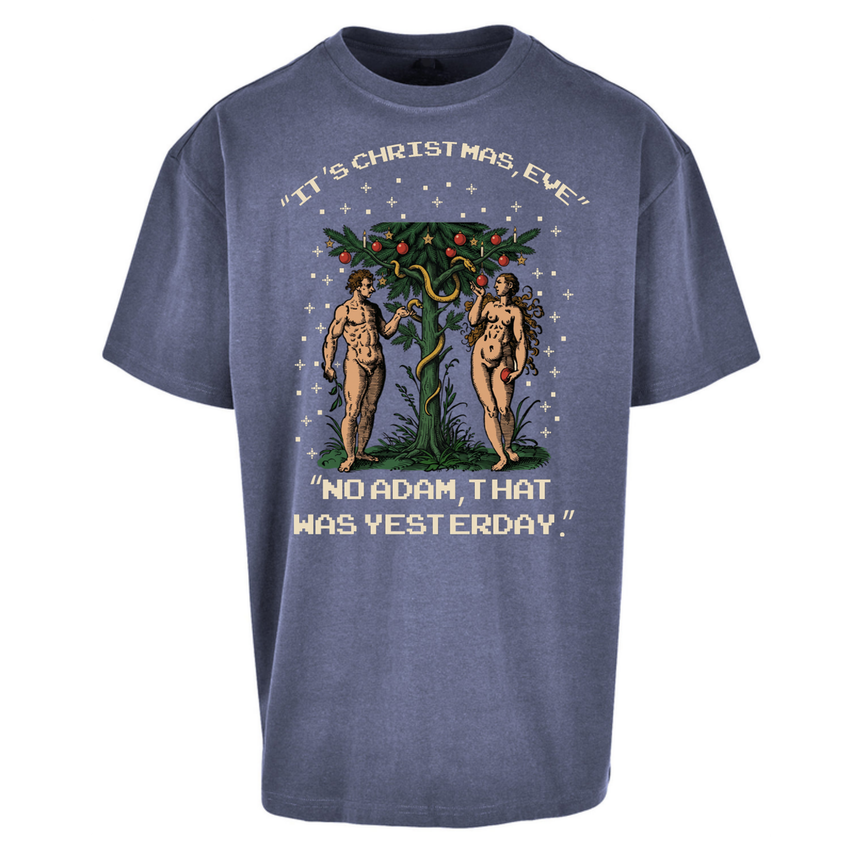 Adam & Eve Christmas Jumper Oversized T-Shirt