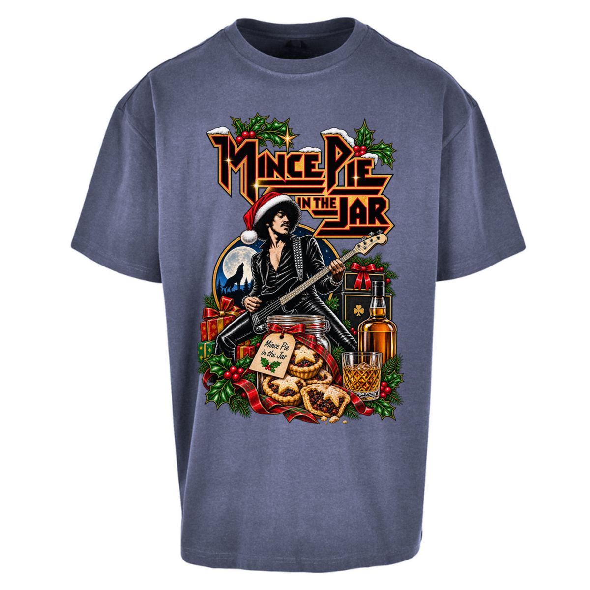 Thin Lizzy Christmas Oversized T-Shirt