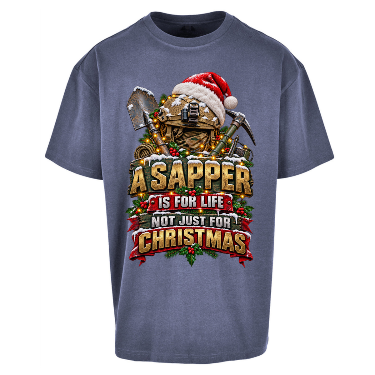 Royal Engineers Sappers Christmas Oversized T-Shirt