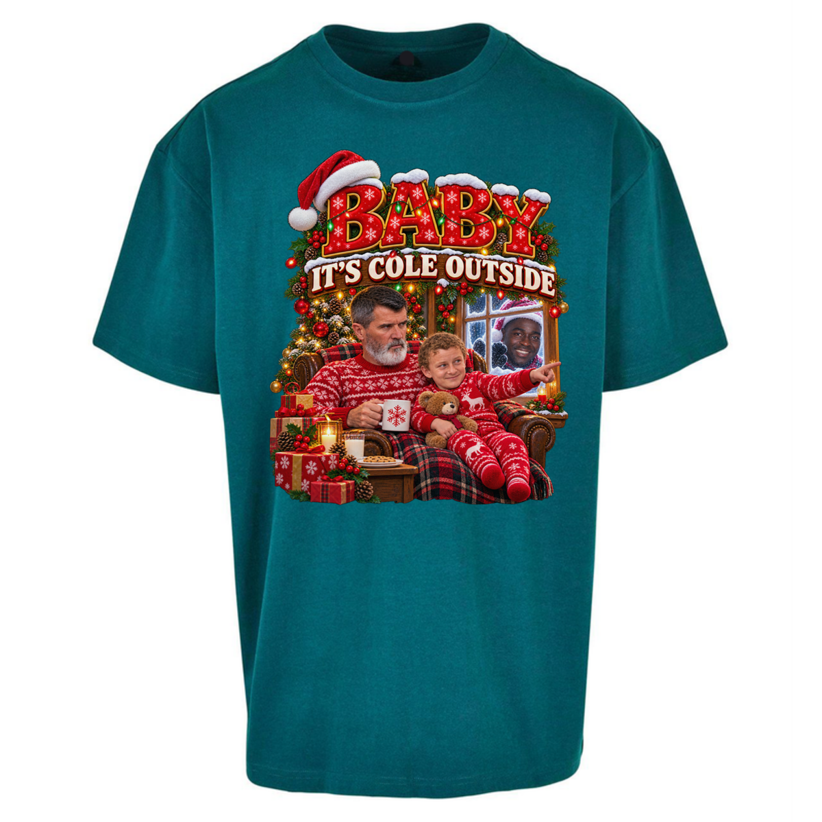 Roy Keane Man Utd Christmas Oversized T-Shirt