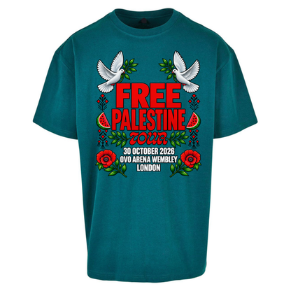 Macklemore and Friends Free Palestine Tour London Oversized T-Shirt