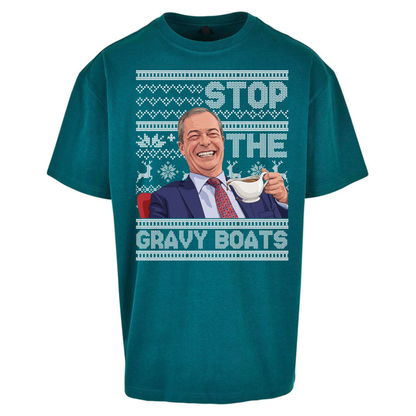 Satirical Festive Top Oversized T-Shirt