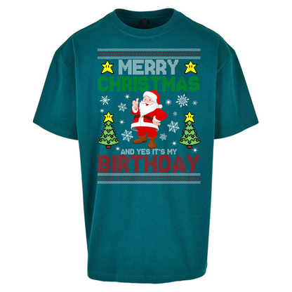 Santa birthday design Oversized T-Shirt