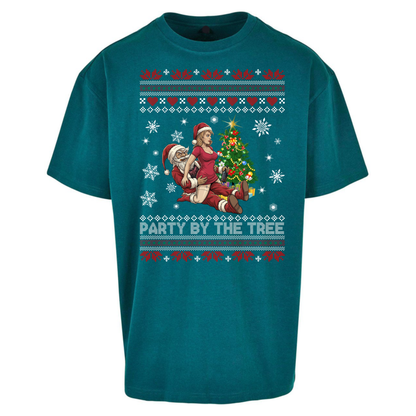 Tree Party Design Oversized T-Shirt