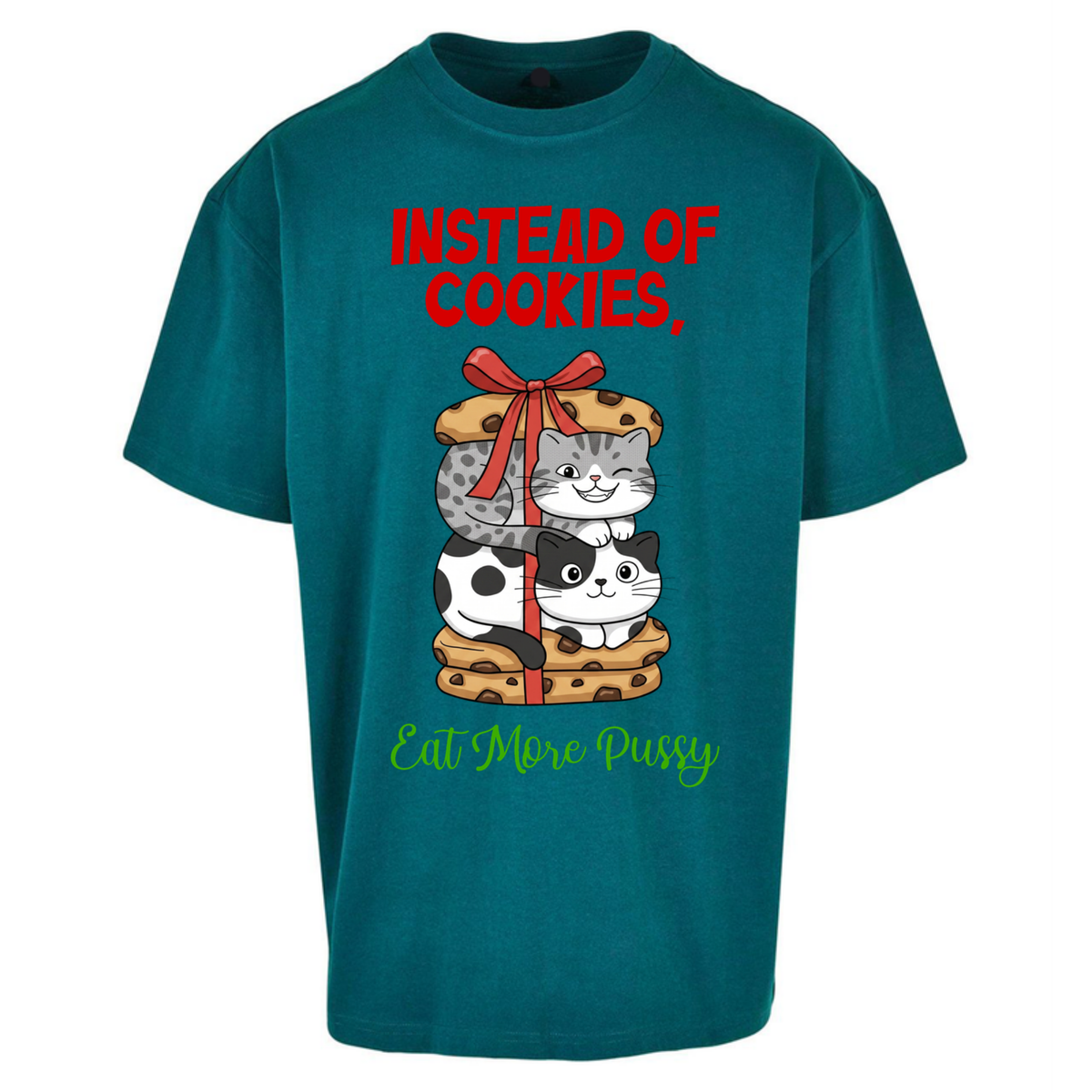 Cheeky Cat Slogan Oversized T-Shirt