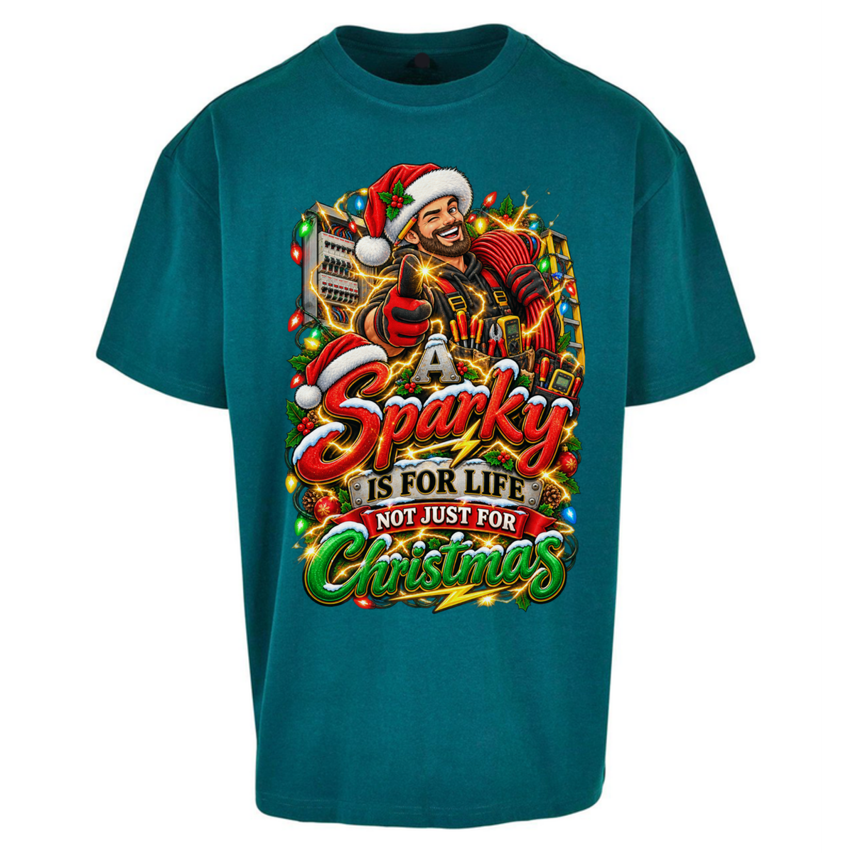 Sparky Christmas Oversized T-Shirt