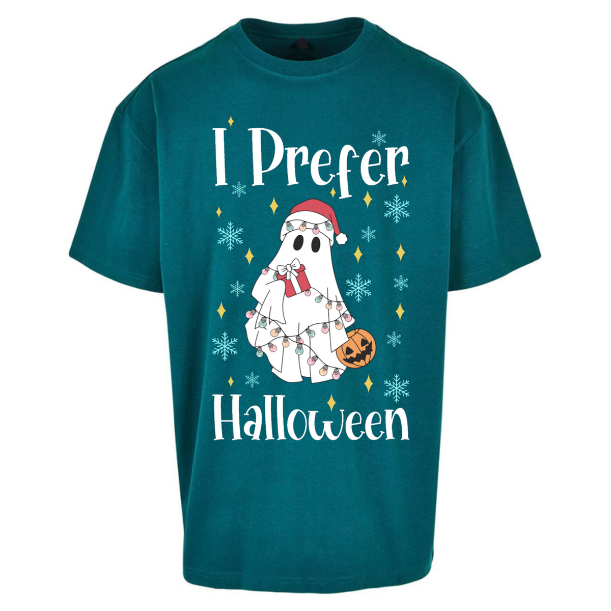 Halloween Christmas Crossover Oversized T-Shirt
