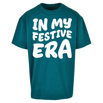 Modern Christmas Slogan Oversized T-Shirt