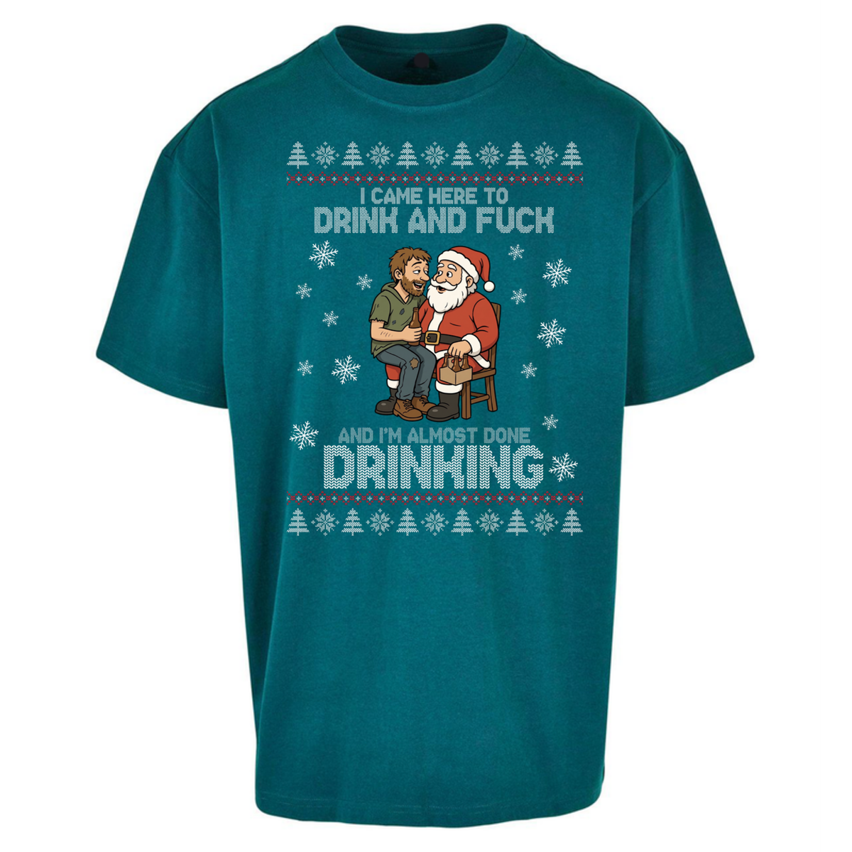 Rude Santa Graphic Oversized T-Shirt