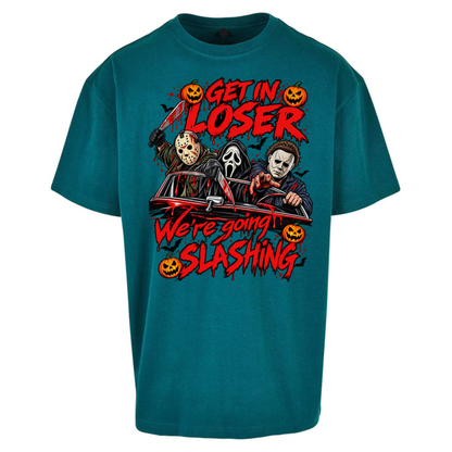 Retro Horror Movie Halloween Slasher Villains Oversized T-Shirt