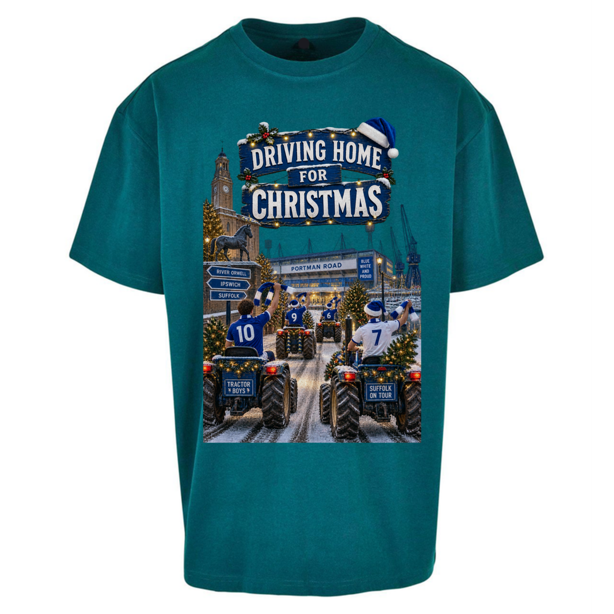 Ipswich Town Christmas Oversized T-Shirt
