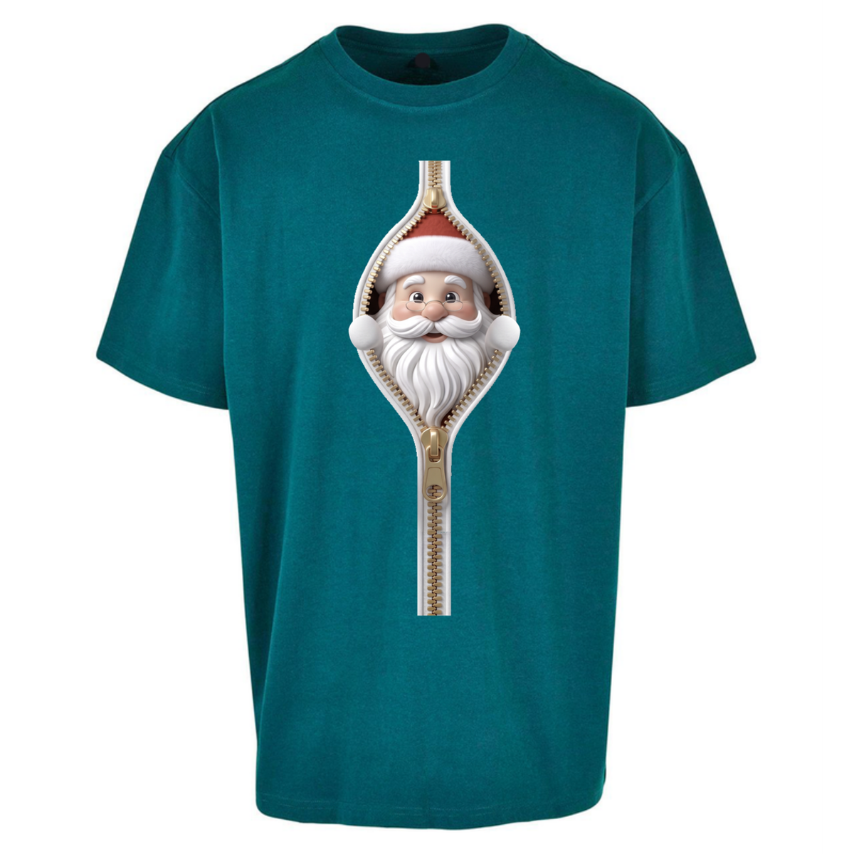 Santa Face Novelty Oversized T-Shirt