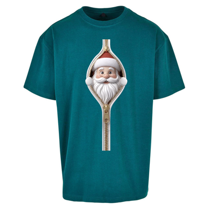 Santa Face Novelty Oversized T-Shirt