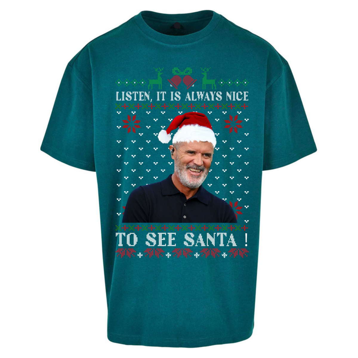 Roy Keane Christmas Oversized T-Shirt