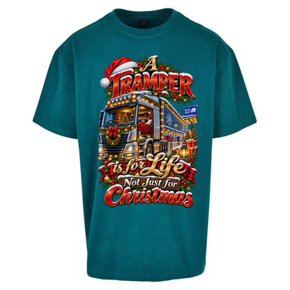 Trucker Christmas Oversized T-Shirt
