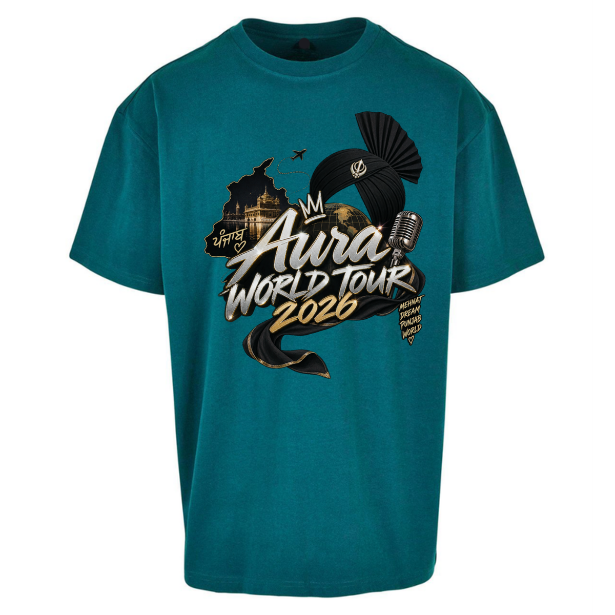 Diljit Dosanjh Aura World Tour 2026 Oversized T-Shirt