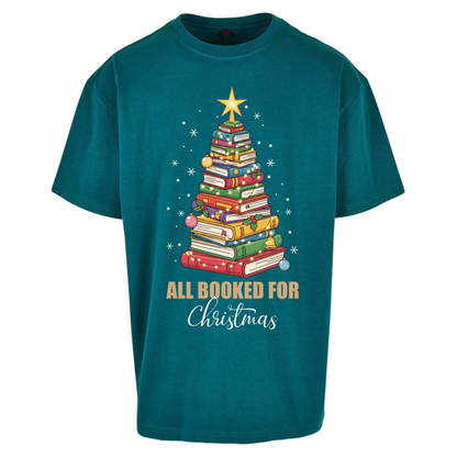 Book Tree Christmas Oversized T-Shirt