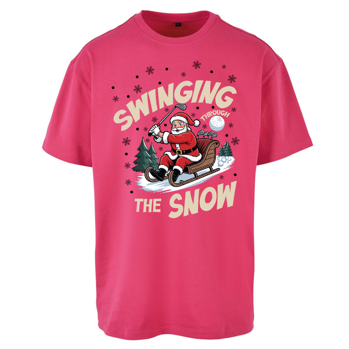 Christmas Golf Oversized T-Shirt