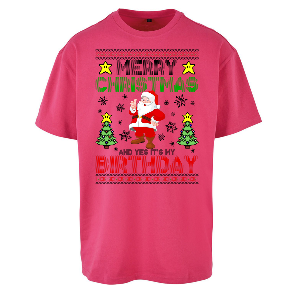 Santa birthday design Oversized T-Shirt