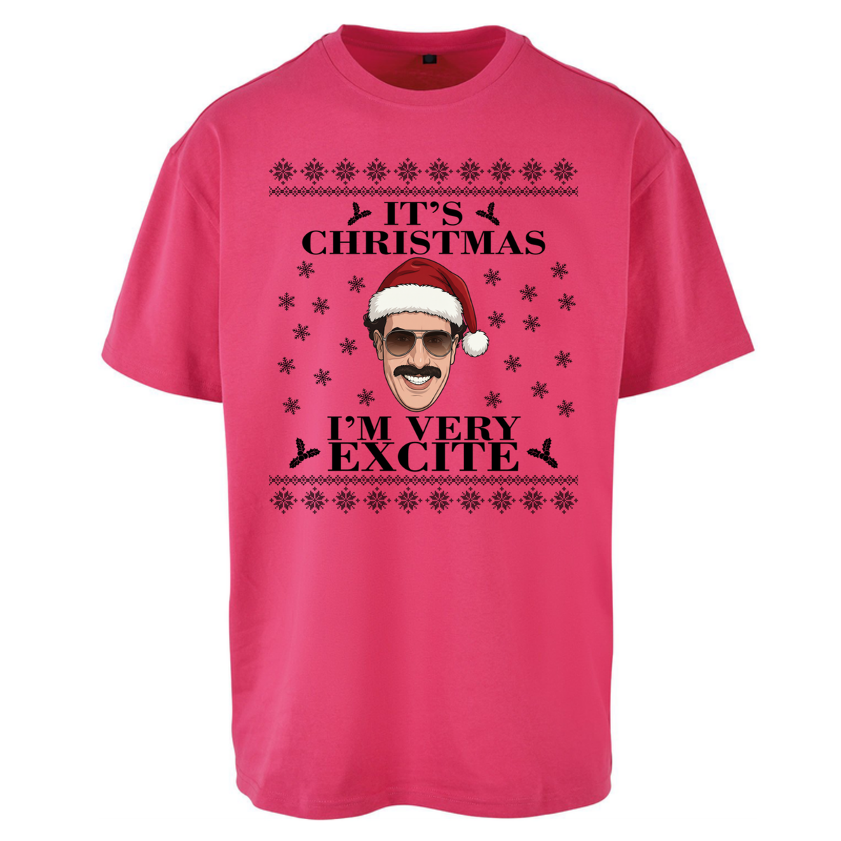I Very Excite Christmas Oversized T-Shirt