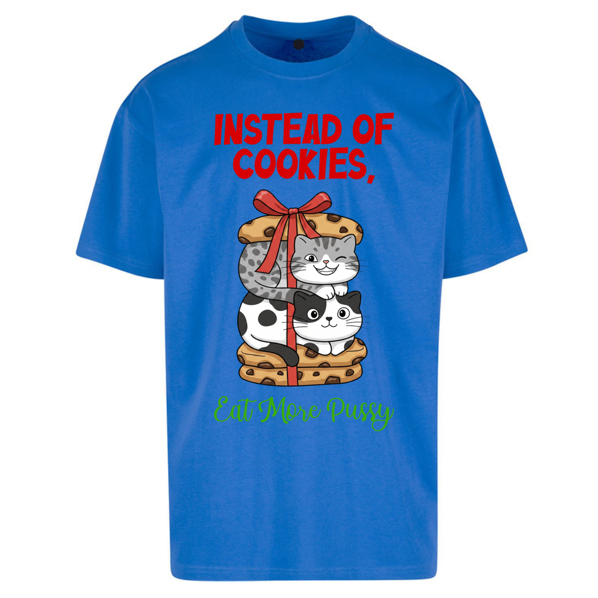 Cheeky Cat Slogan Oversized T-Shirt