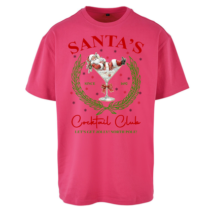 Cocktail Lover Christmas Oversized T-Shirt