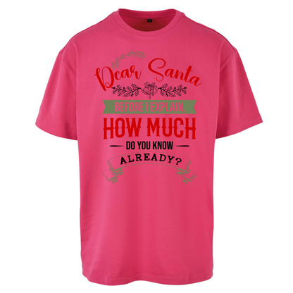 naughty christmas outfit Oversized T-Shirt