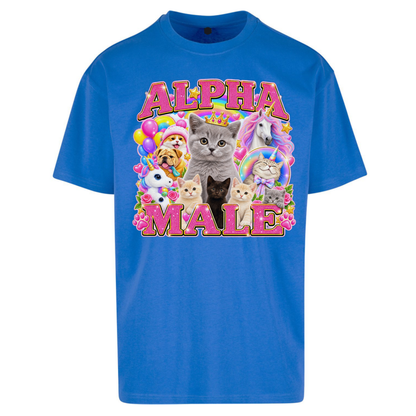 Alpha Male Funny Kitten Unicorn Oversized T-Shirt