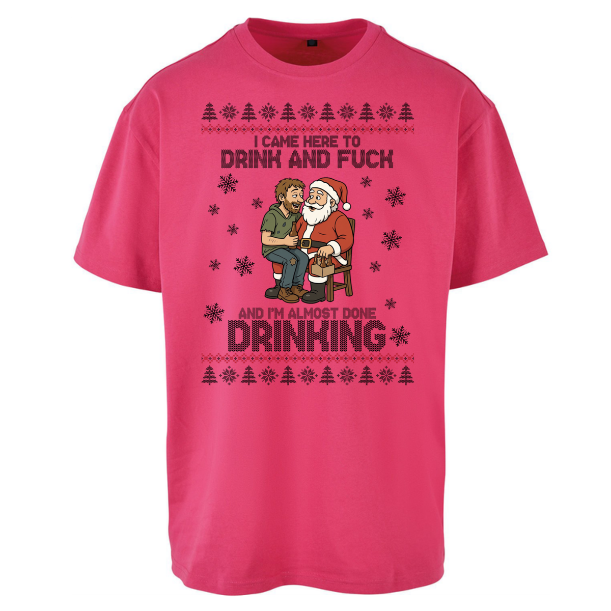 Rude Santa Graphic Oversized T-Shirt