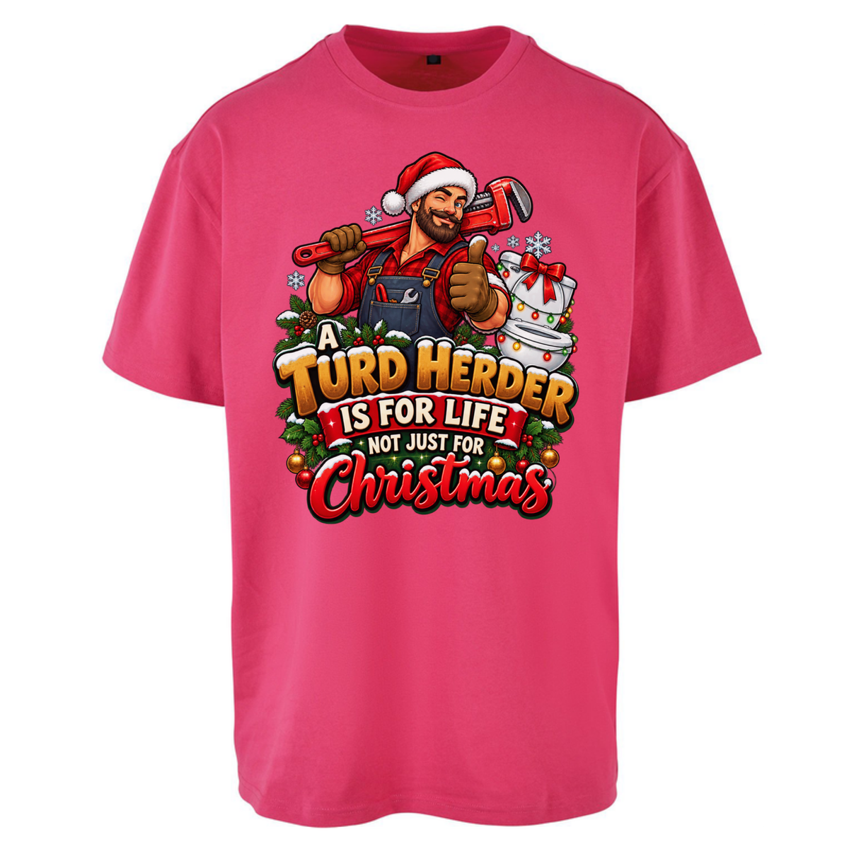 Plumbing Christmas Oversized T-Shirt