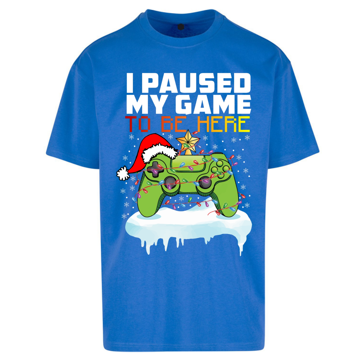 I Paused My Game Christmas Oversized T-Shirt