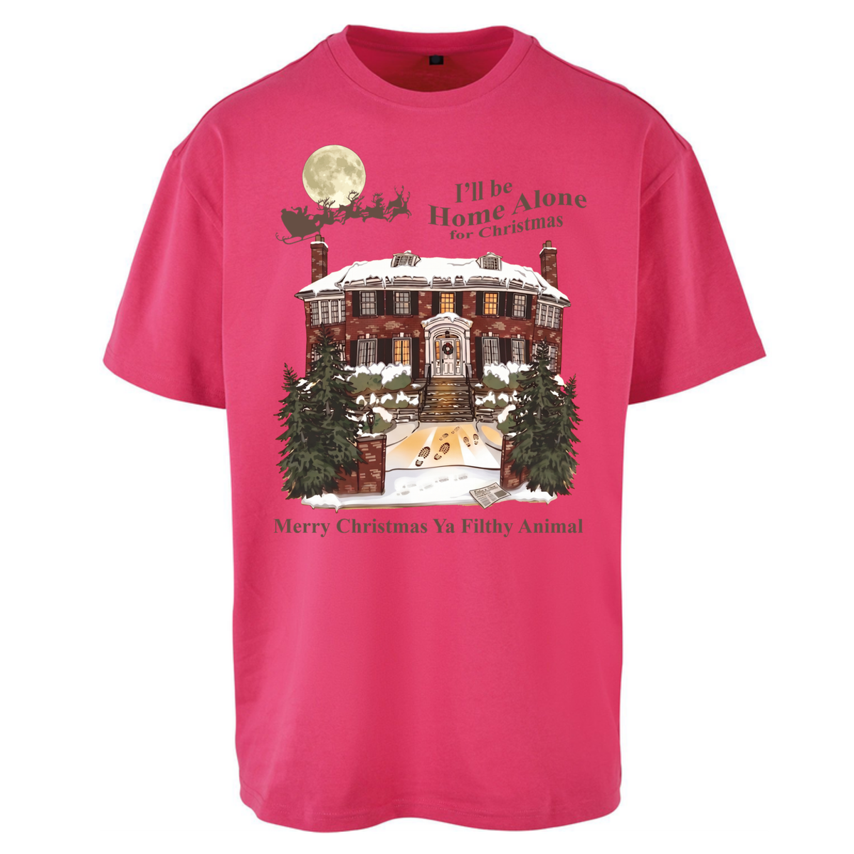 Home Alone Festive Christmas Oversized T-Shirt