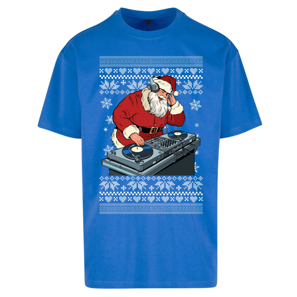 DJ Santa Christmas Oversized T-Shirt