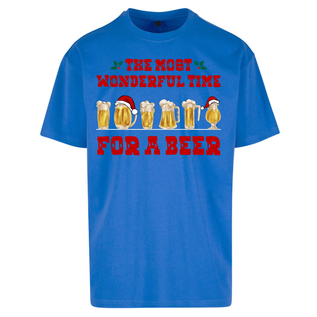 Festive Pint Graphic Oversized T-Shirt