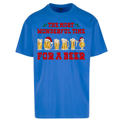 Festive Pint Graphic Oversized T-Shirt