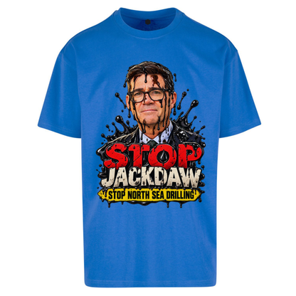 Stop Jackdaw Stop North Sea Drilling Andy Burnham Oversized T-Shirt
