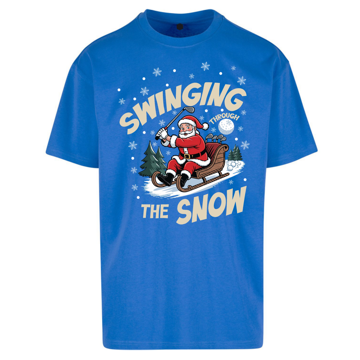 Christmas Golf Oversized T-Shirt